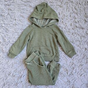 Olive Green Hoodie and Pants Set